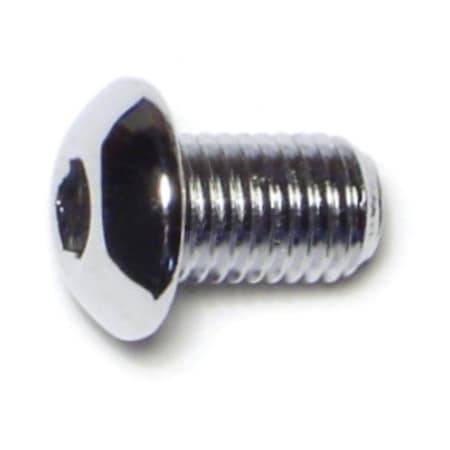Midwest Fastener 5/16"-24 Socket Head Cap Screw, Button, Chrome Plated Steel, 1/2 in Length, 10 PK 74228